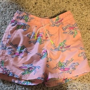 Cat & Jack Pink Frog Swim Shorts